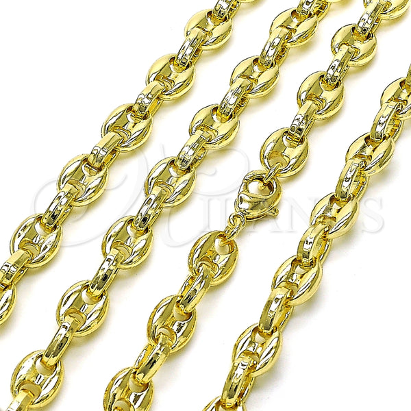 Gold Filled Necklace — Fancy Necklace Puff Mariner Design Polished 03. 07 — main product view — SKU 155175 | Oro Laminado collar — elegante Necklace Puff Mariner diseño pulido 03. 07 — SKU 155175
