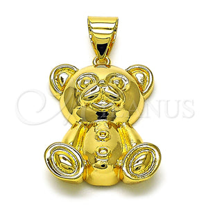 Gold Filled Pendant — Fancy Pendant Teddy Bear Design Polished 05. — main product view — SKU 155179 | Oro Laminado dije — elegante Pendant Teddy Bear diseño pulido 05. — SKU 155179