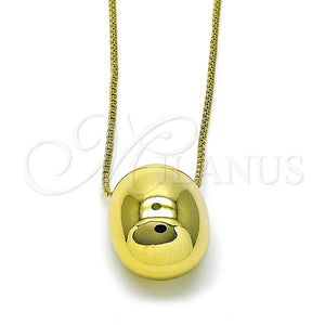 Gold Filled Necklace — Pendant Necklace Ball and Box Design Polished 04. — main product view — SKU 155198 | Oro Laminado collar — Pendant Necklace Ball and Box diseño pulido 04. — SKU 155198