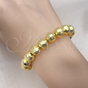 Gold Filled Bracelet — Adjustable Bolo Bracelet Ball and Disco Design with — main product view — SKU 155203 | Oro Laminado brazalete — Adjustable Bolo Bracelet Ball and Disco diseño with — SKU 155203