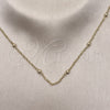 Oro Laminado Basic Necklace, Gold Filled Style Singapore and Ball Design, Polished, Golden Finish, 04.213.0316.24 (02 MM Thickness, 24 Inches Length)