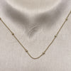 Oro Laminado Basic Necklace, Gold Filled Style Ball Design, Polished, Golden Finish, 04.213.0318.24 (01 MM Thickness, 24 Inches Length)