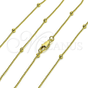 Gold Filled Necklace — Basic Necklace Ball Design Polished 04. 01 MM — main product view — SKU 155247 | Oro Laminado collar — básico Necklace Ball diseño pulido 04. 01 MM — SKU 155247