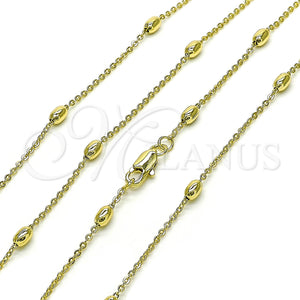 Gold Filled Necklace — Basic Necklace Rolo and Ball Design Polished 04. — main product view — SKU 155253 | Oro Laminado collar — básico Necklace Rolo and Ball diseño pulido 04. — SKU 155253