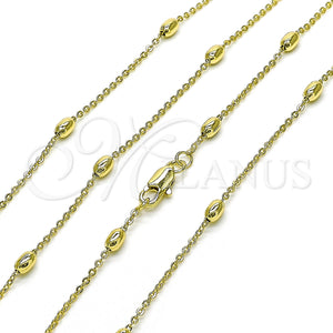 Gold Filled Necklace — Basic Necklace Rolo and Ball Design Polished 04. — main product view — SKU 155254 | Oro Laminado collar — básico Necklace Rolo and Ball diseño pulido 04. — SKU 155254