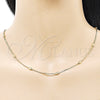 Oro Laminado Basic Necklace, Gold Filled Style Ball Design, Polished, Golden Finish, 04.213.0278.24 (01 MM Thickness, 24 Inches Length)