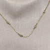 Oro Laminado Basic Necklace, Gold Filled Style Ball Design, Polished, Golden Finish, 04.213.0278.24 (01 MM Thickness, 24 Inches Length)