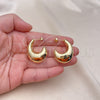 Gold Filled Ring — Stud Earring Hollow Design Polished 02. — alternate product view — SKU 155290 | Oro Laminado anillo — Stud Earring Hollow diseño pulido 02. — SKU 155290