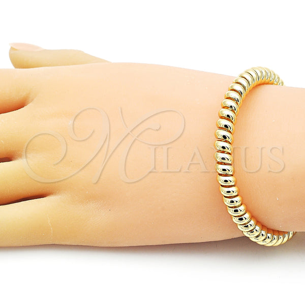 Gold Filled Jewelry — Individual Bangle Twist and Spiral Design Polished 07. — alternate product view — SKU 155308 | Oro Laminado joyería — Individual Bangle Twist and espiral diseño pulido 07. — SKU 155308