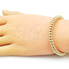Oro Laminado Individual Bangle, Gold Filled Style Twist and Spiral Design, Polished, Golden Finish, 07.170.0023 (07 MM Thickness, One size fits all)