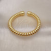 Oro Laminado Individual Bangle, Gold Filled Style Twist and Spiral Design, Polished, Golden Finish, 07.170.0023 (07 MM Thickness, One size fits all)
