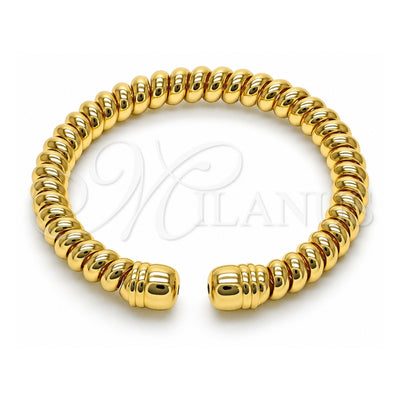 Oro Laminado Individual Bangle, Gold Filled Style Twist and Spiral Design, Polished, Golden Finish, 07.170.0023 (07 MM Thickness, One size fits all)