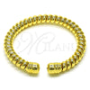 Oro Laminado Individual Bangle, Gold Filled Style Twist and Spiral Design, Polished, Golden Finish, 07.170.0023 (07 MM Thickness, One size fits all)
