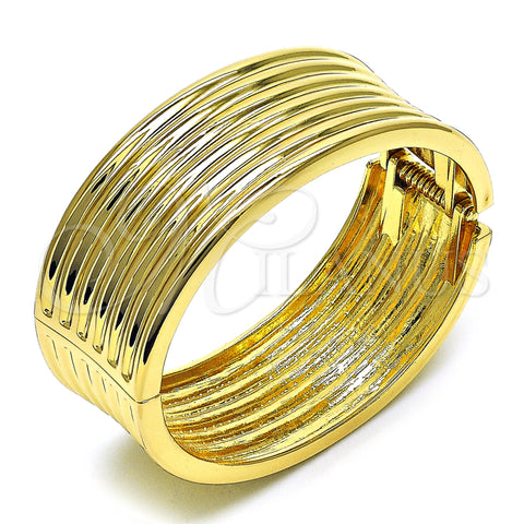 Oro Laminado Individual Bangle, Gold Filled Style Polished, Golden Finish, 07.307.0018.04 (25 MM Thickness, Size 4 (2.25 Diameter))