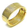 Oro Laminado Individual Bangle, Gold Filled Style Polished, Golden Finish, 07.307.0018.04 (25 MM Thickness, Size 4 (2.25 Diameter))