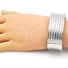 Rhodium Gold Filled Individual Bangle, Polished, Rhodium Finish, 07.307.0018.1.04 (25 MM Thickness, Size 4 (2.25 Diameter))