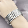 Rhodium Gold Filled Individual Bangle, Polished, Rhodium Finish, 07.307.0018.1.04 (25 MM Thickness, Size 4 (2.25 Diameter))