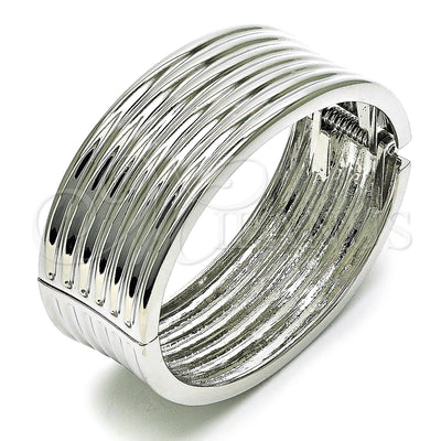 Rhodium Gold Filled Individual Bangle, Polished, Rhodium Finish, 07.307.0018.1.04 (25 MM Thickness, Size 4 (2.25 Diameter))