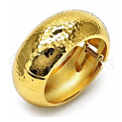 Oro Laminado Individual Bangle, Gold Filled Style Disco Design, Polished, Golden Finish, 07.307.0024.05 (30 MM Thickness, Size 5 (2.50 Diameter))