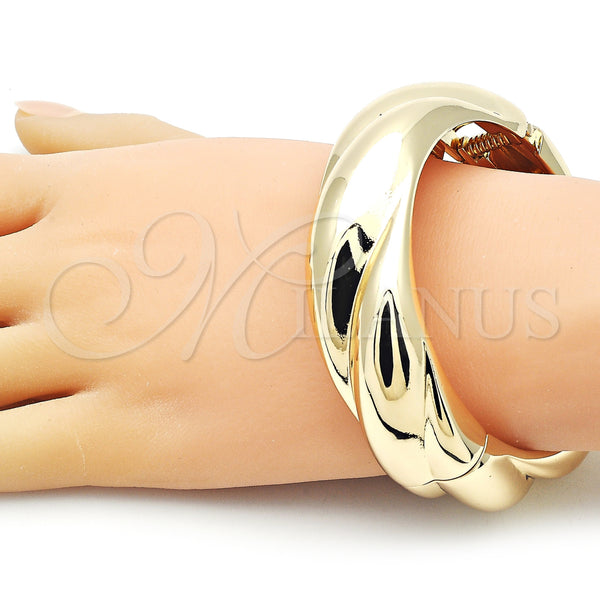 Gold Filled Jewelry — Individual Bangle Twist Design Polished 07. 20 MM — alternate product view — SKU 155345 | Oro Laminado joyería — Individual Bangle Twist diseño pulido 07. 20 MM — SKU 155345