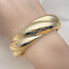 Oro Laminado Individual Bangle, Gold Filled Style Twist Design, Polished, Golden Finish, 07.307.0027.04 (20 MM Thickness, Size 4 (2.25 Diameter))