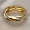 Oro Laminado Individual Bangle, Gold Filled Style Twist Design, Polished, Golden Finish, 07.307.0027.04 (20 MM Thickness, Size 4 (2.25 Diameter))