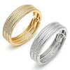 Oro Laminado Individual Bangle, Gold Filled Style Twist Design, Diamond Cutting Finish, Golden Finish, 07.307.0028.04 (18 MM Thickness, Size 4 (2.25 Diameter))
