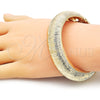 Oro Laminado Individual Bangle, Gold Filled Style Chunky Design, Brushed Finish, Golden Finish, 07.307.0029.04