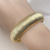 Oro Laminado Individual Bangle, Gold Filled Style Chunky Design, Brushed Finish, Golden Finish, 07.307.0029.04