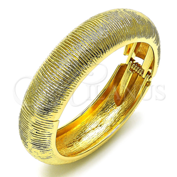 Oro Laminado Individual Bangle, Gold Filled Style Chunky Design, Brushed Finish, Golden Finish, 07.307.0029.04