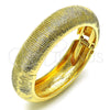 Oro Laminado Individual Bangle, Gold Filled Style Chunky Design, Brushed Finish, Golden Finish, 07.307.0029.04