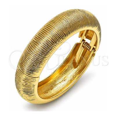 Oro Laminado Individual Bangle, Gold Filled Style Brushed Finish, Golden Finish, 07.307.0029.04 (18 MM Thickness, Size 4 (2.25 Diameter))