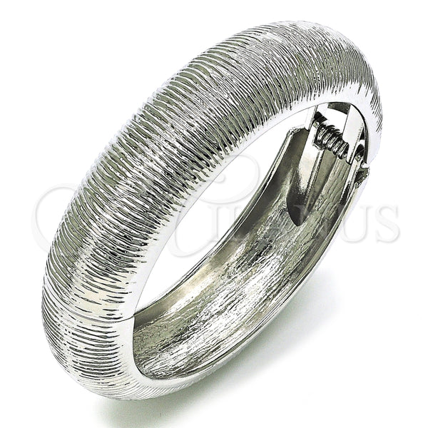 Rhodium Gold Filled Individual Bangle, Brushed Finish, Rhodium Finish, 07.307.0029.1.04 (18 MM Thickness, Size 4 (2.25 Diameter))