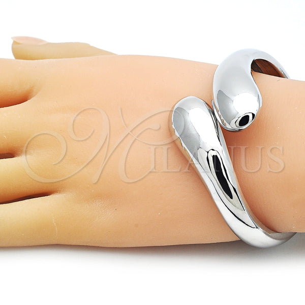 White Gold Filled Jewelry — Individual Bangle Polished 07. 35 MM Thickness Size — alternate product view — SKU 155354 | Oro Laminado Blanco joyería — Individual Bangle pulido 07. 35 MM Thickness Size — SKU 155354