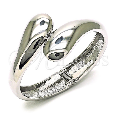 Rhodium Gold Filled Individual Bangle, Polished, Rhodium Finish, 07.307.0031.1.04 (35 MM Thickness, Size 4 (2.25 Diameter))