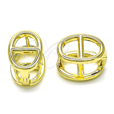 Gold Filled Hoop Earrings — Huggie Hoop Puff Mariner Design Polished 02. for wholesale, main product view