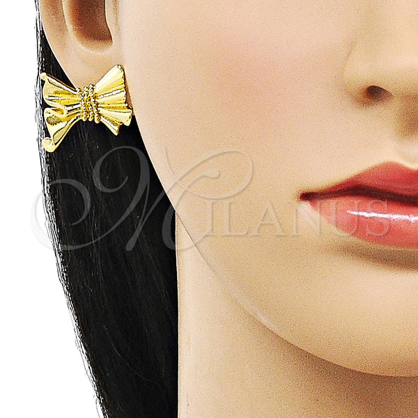 Gold Filled Ring — Stud Earring Bow Design Polished 02. — alternate product view — SKU 155466 | Oro Laminado anillo — Stud Earring Bow diseño pulido 02. — SKU 155466