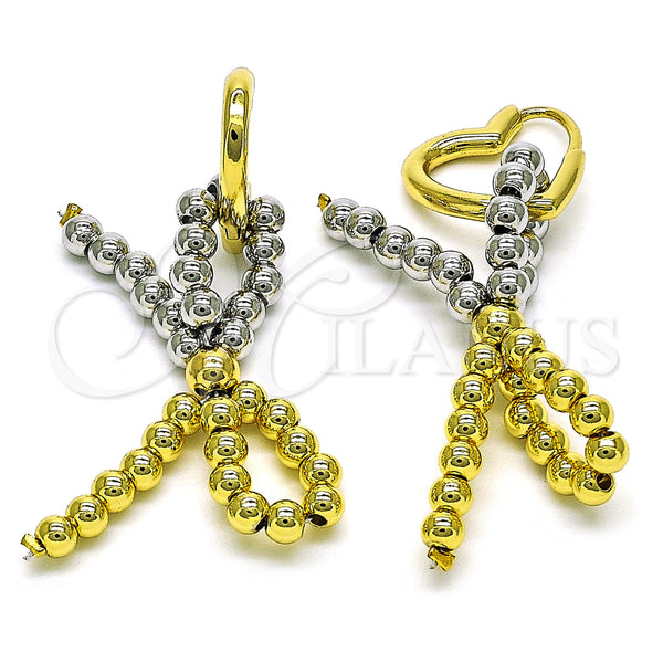 Gold Filled Ring — Dangle Earring Bow and Heart Design Polished Two — main product view — SKU 155467 | Oro Laminado anillo — Dangle Earring Bow and corazón diseño pulido Two — SKU 155467