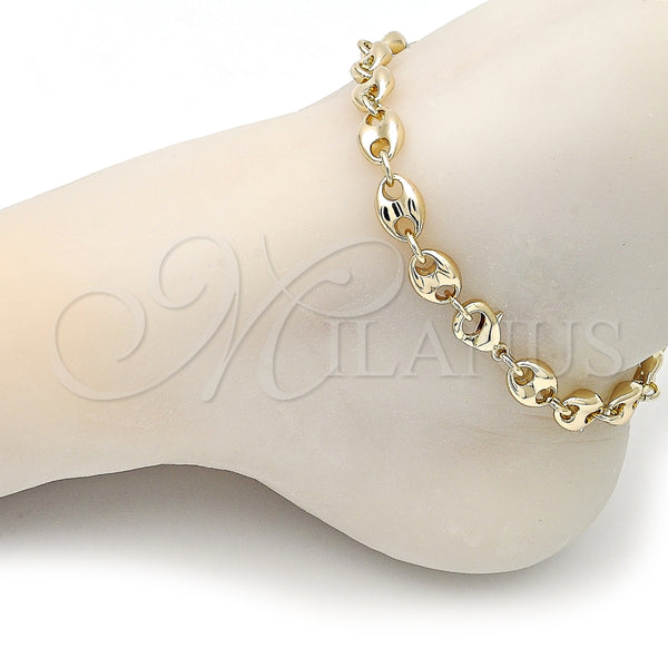 Gold Filled Bracelet — Fancy Bracelet Puff Mariner Design Polished 04. 09 — alternate product view — SKU 155469 | Oro Laminado brazalete — elegante Bracelet Puff Mariner diseño pulido 04. 09 — SKU 155469