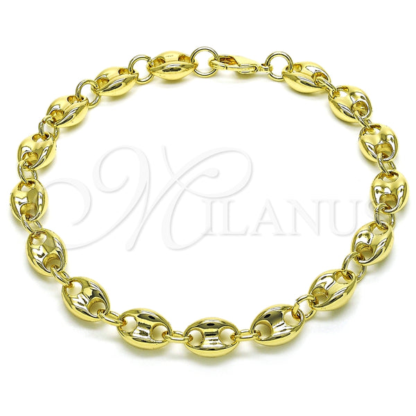 Gold Filled Bracelet — Fancy Bracelet Puff Mariner Design Polished 04. 09 — main product view — SKU 155469 | Oro Laminado brazalete — elegante Bracelet Puff Mariner diseño pulido 04. 09 — SKU 155469