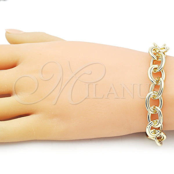 Gold Filled Bracelet — Fancy Bracelet Rolo Design Polished 03. 13 MM — alternate product view — SKU 155516 | Oro Laminado brazalete — elegante Bracelet Rolo diseño pulido 03. 13 MM — SKU 155516