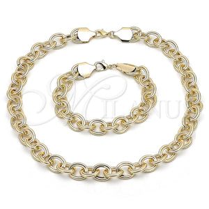 Gold Filled Bracelet — Necklace and Bracelet Rolo Design Polished 06. — main product view — SKU 155517 | Oro Laminado brazalete — Necklace and Bracelet Rolo diseño pulido 06. — SKU 155517