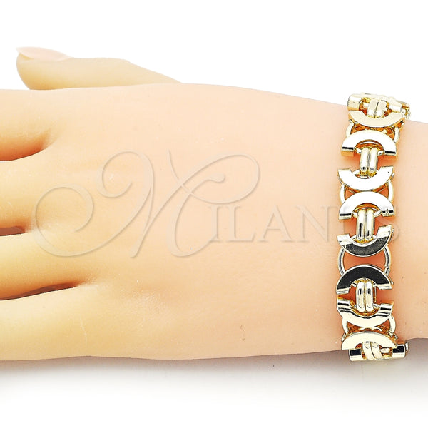 Gold Filled Bracelet — Fancy Bracelet Polished 03. 14 MM Thickness 9 — alternate product view — SKU 155521 | Oro Laminado brazalete — elegante Bracelet pulido 03. 14 MM Thickness 9 — SKU 155521
