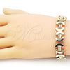 Oro Laminado Fancy Bracelet, Gold Filled Style Polished, Golden Finish, 03.331.0237.09 (14 MM Thickness, 9 Inches Length)