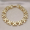 Oro Laminado Fancy Bracelet, Gold Filled Style Polished, Golden Finish, 03.331.0237.09 (14 MM Thickness, 9 Inches Length)