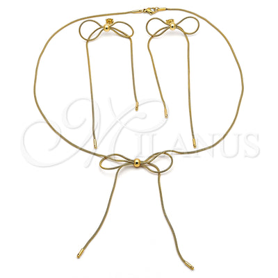 Stainless Steel Ring — Necklace and Earring Bow and Rat Tail Design for wholesale, main product view