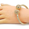 Oro Laminado Individual Bangle, Gold Filled Style Chunky and Twist Design, Polished, Golden Finish, 07.163.0001