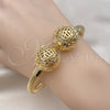 Oro Laminado Individual Bangle, Gold Filled Style Chunky and Twist Design, Polished, Golden Finish, 07.163.0001