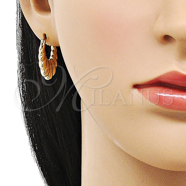 Gold Filled Hoop Earrings — Small Hoop Polished 02. — alternate product view — SKU 155587 | Oro Laminado aretes de aro — aro pequeño pulido 02. — SKU 155587