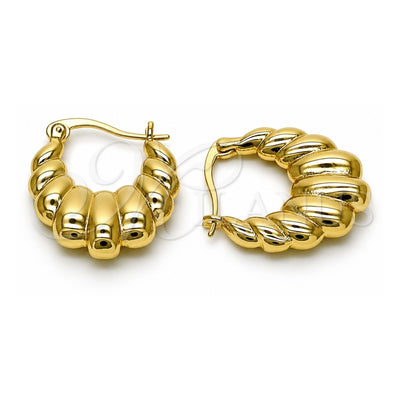 Oro Laminado Small Hoop, Gold Filled Style Polished, Golden Finish, 02.195.0284.18